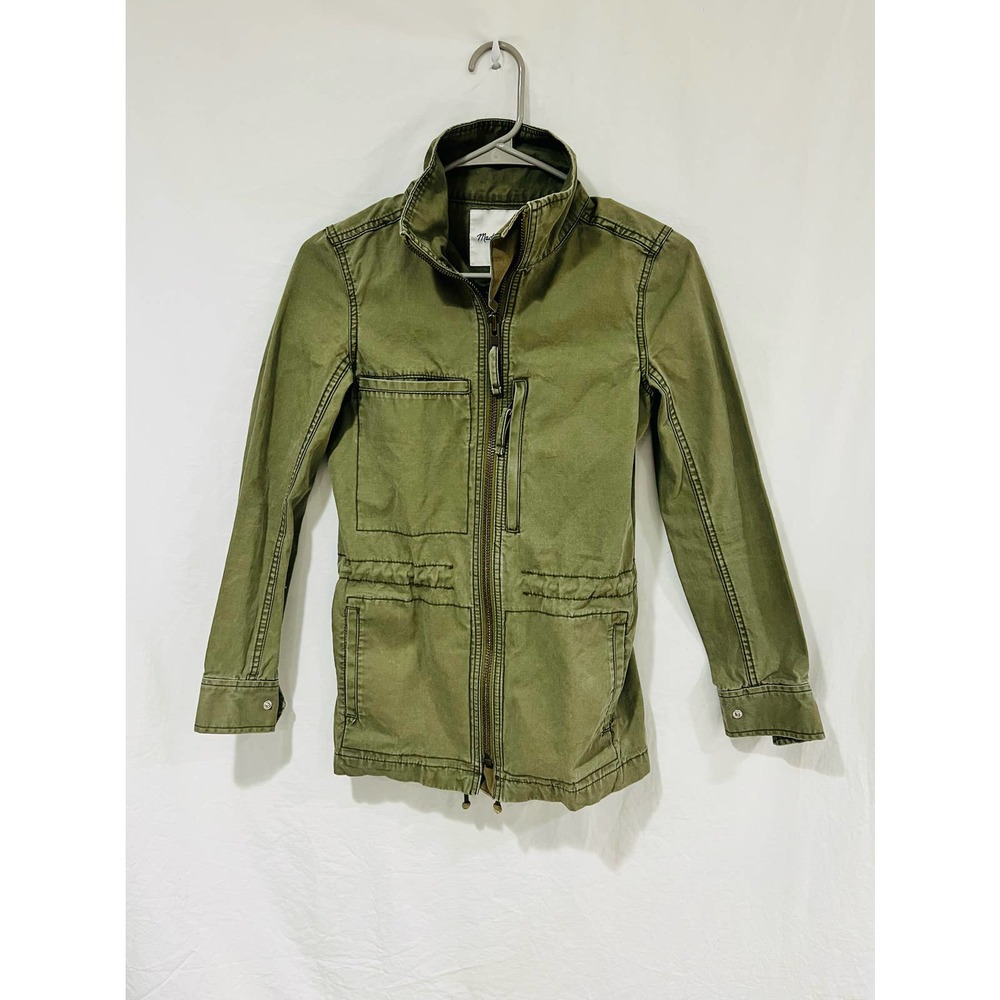 Madewell Fleet Bomber Field Green Jacket Coat Size XXS